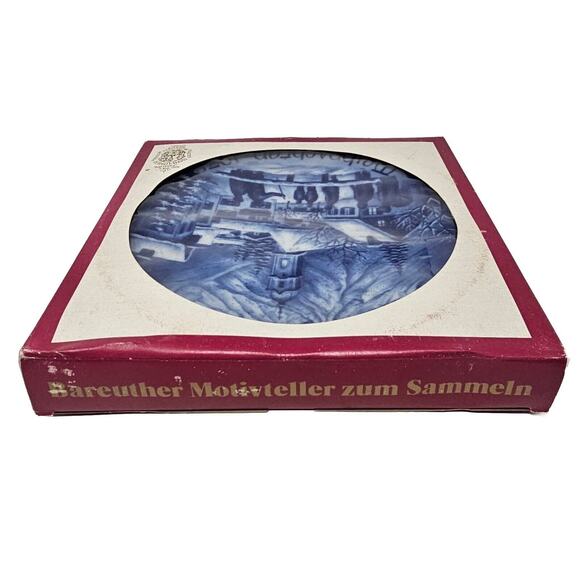 Vtg Christmas Wall Plate "Mittenwald" Bavaria Germany 1978 BAREUTHER Cottagecore - Picture 10 of 12